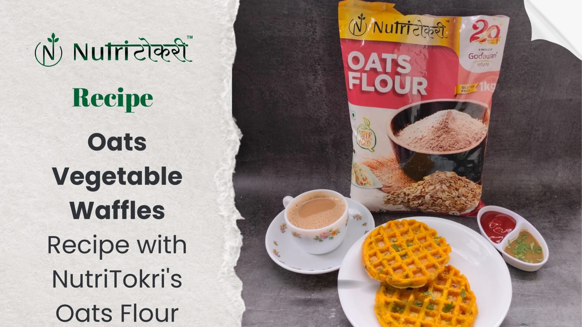 Oats Vegetable Waffles Recipe